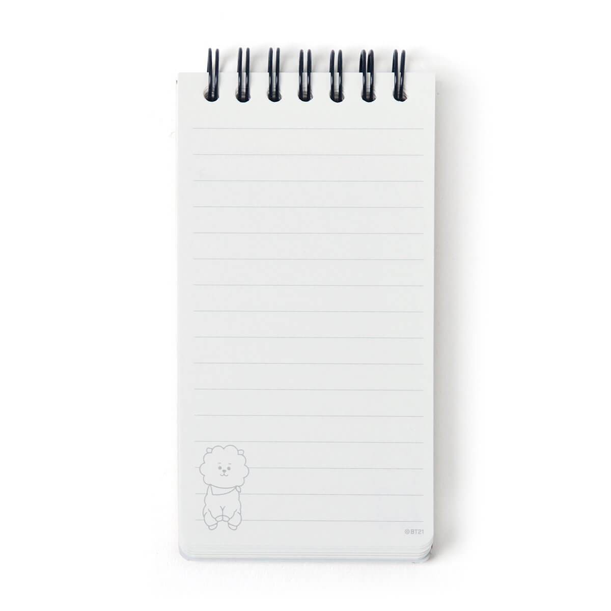 Bt21 Rj Notepad Mini So BT21 RJ Spiral Notebook – HALLYUMODE