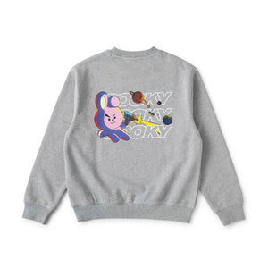 BT21 COOKY Space Squad MTM Sweater Gray