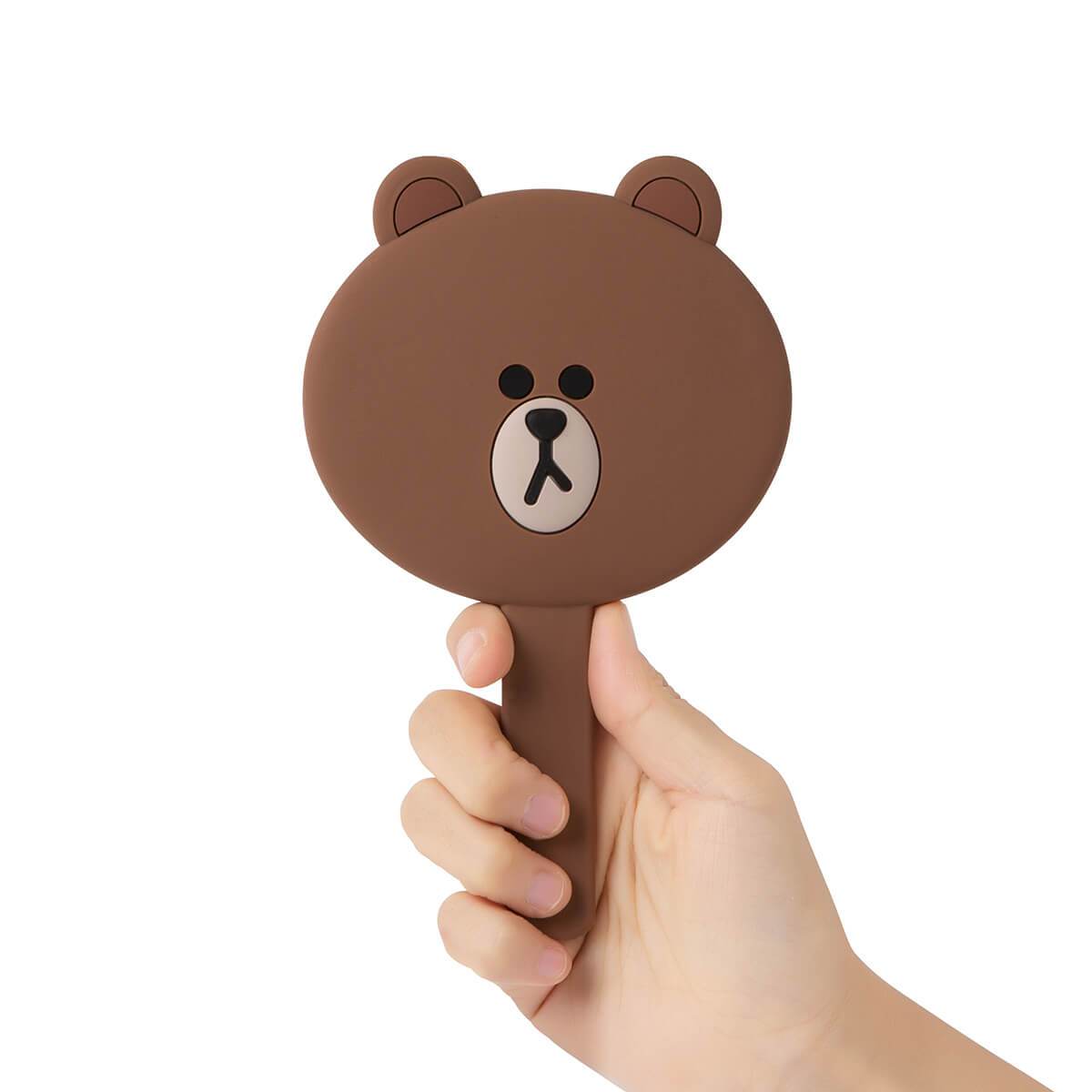BROWN Silicone Hand Mirror