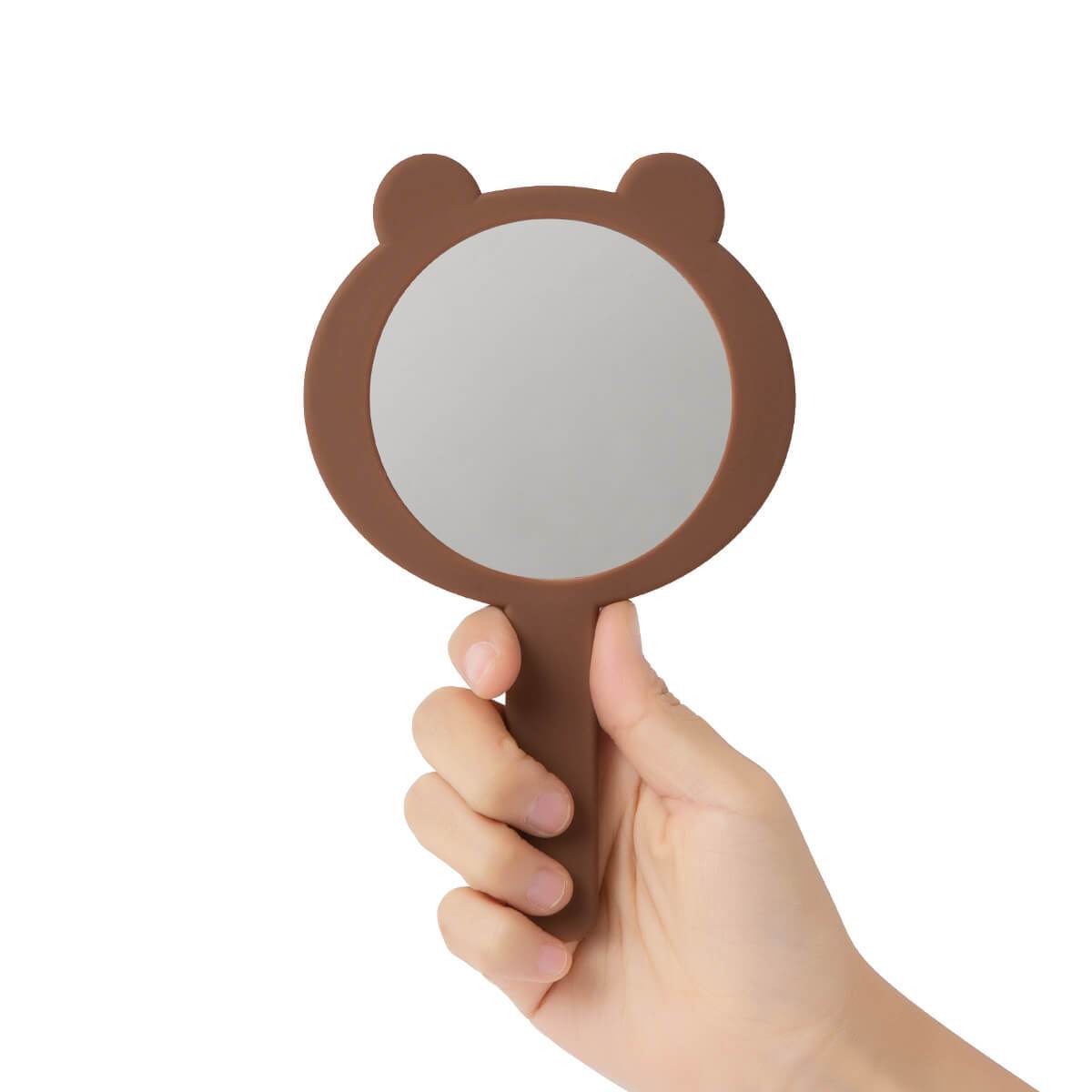BROWN Silicone Hand Mirror