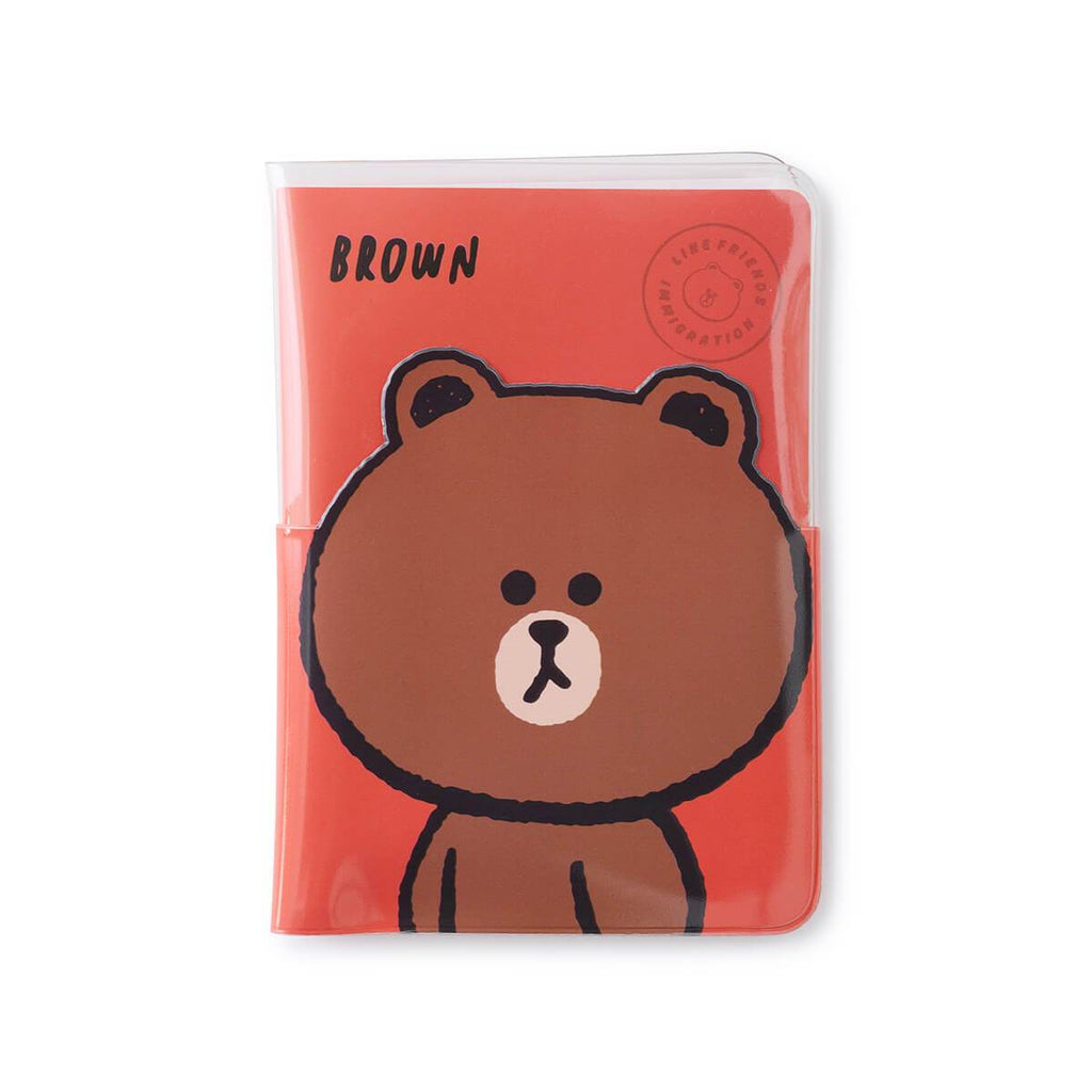 BROWN Transparent Passport Case
