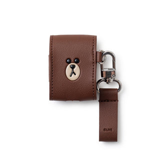 BROWN Faux Leather AirPods Case Cover