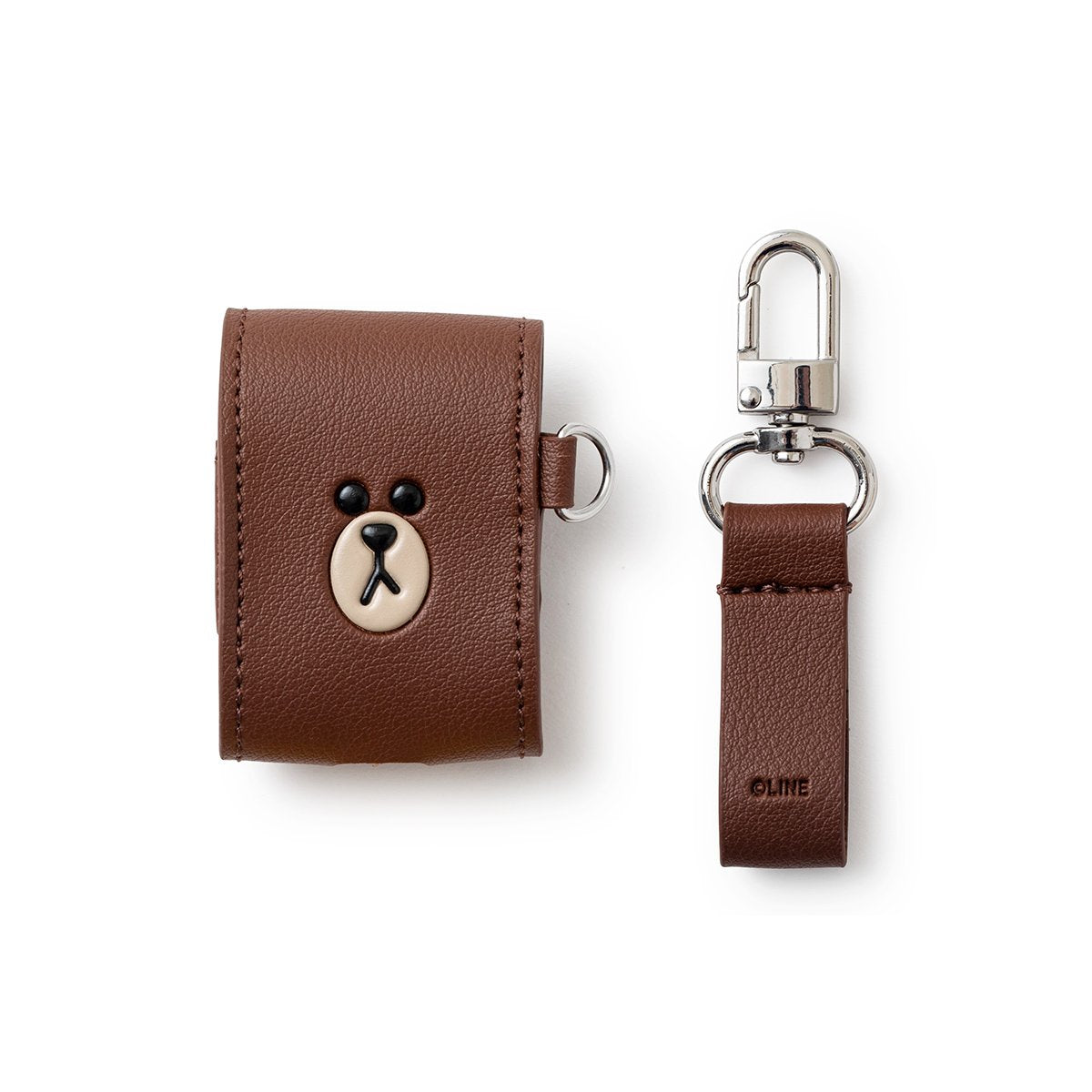 BROWN Faux Leather AirPods Case Cover