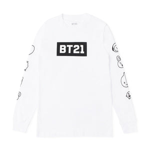 BT21 FACE LONG SLEEVE WH