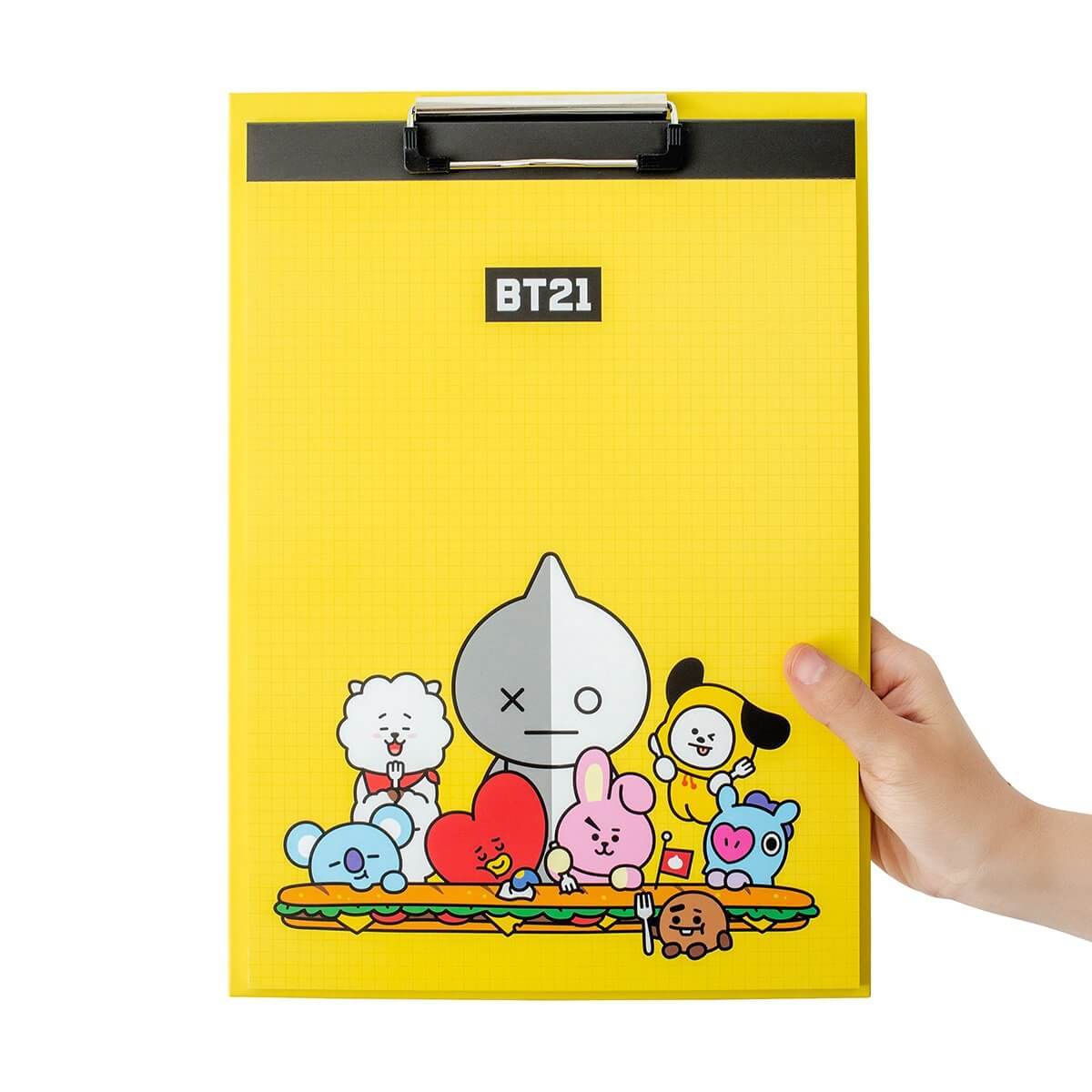 BT21 CHARACTERS BITE Clipboard Notepad Set YE