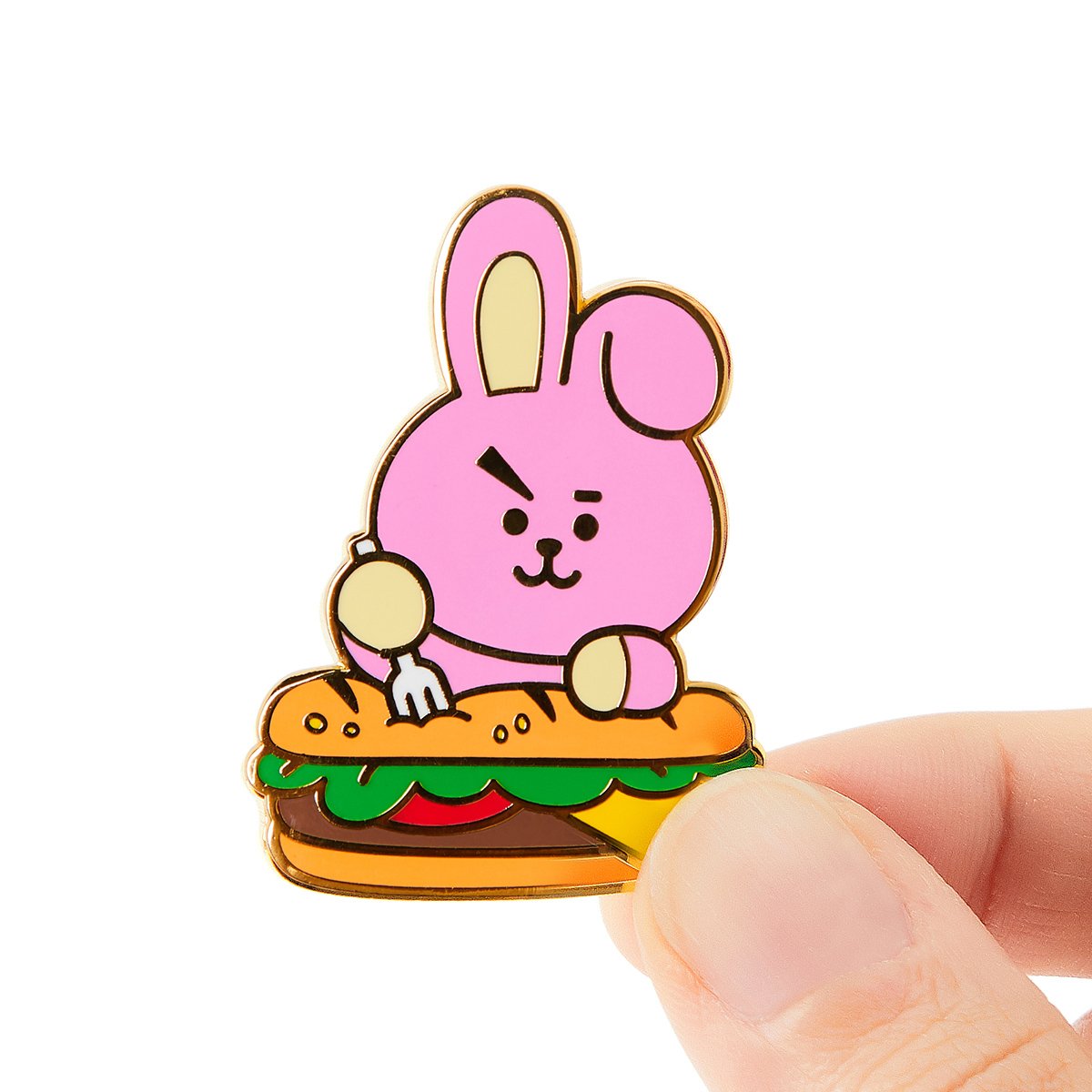 BT21 COOKY Bite Metal Badge