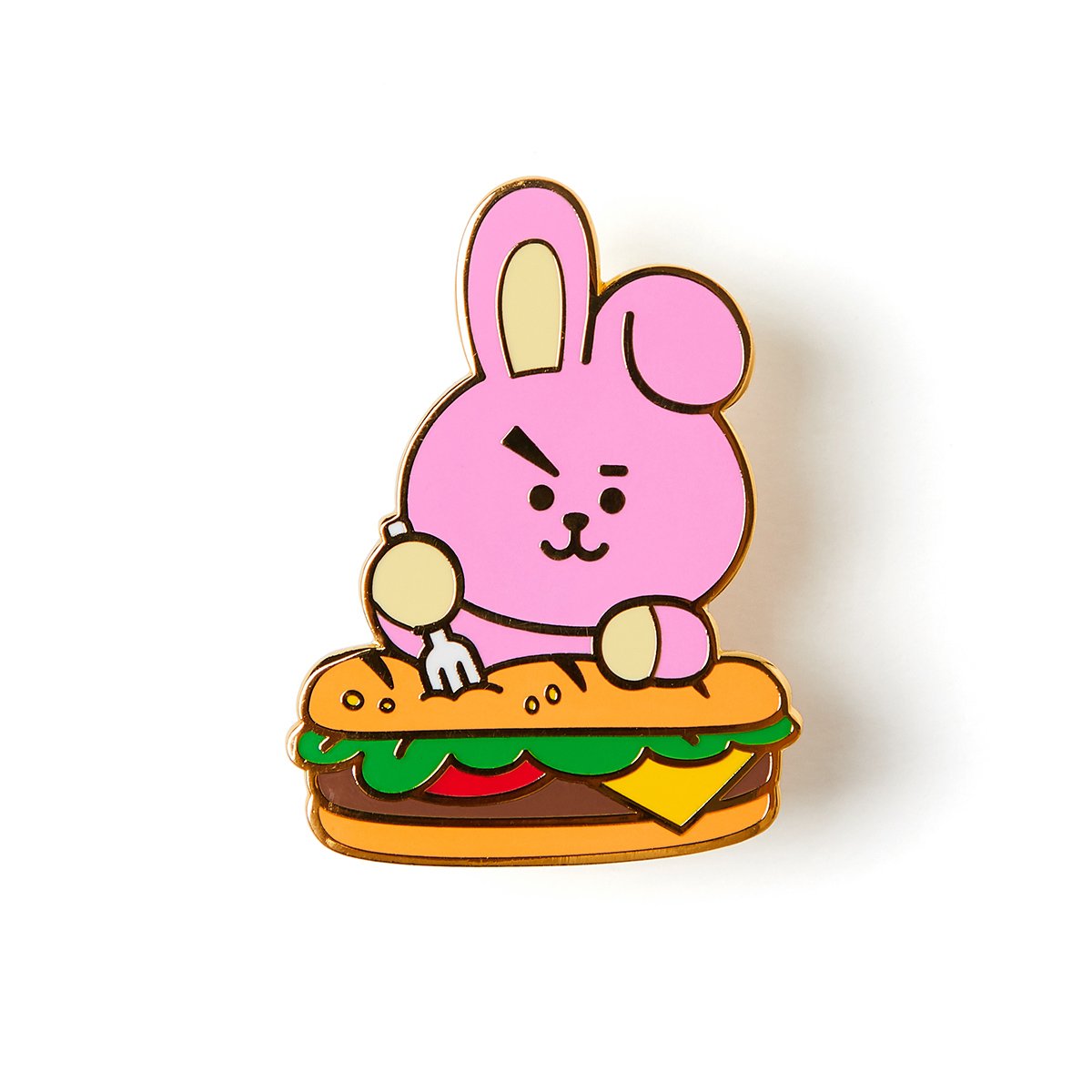 BT21 COOKY Bite Metal Badge