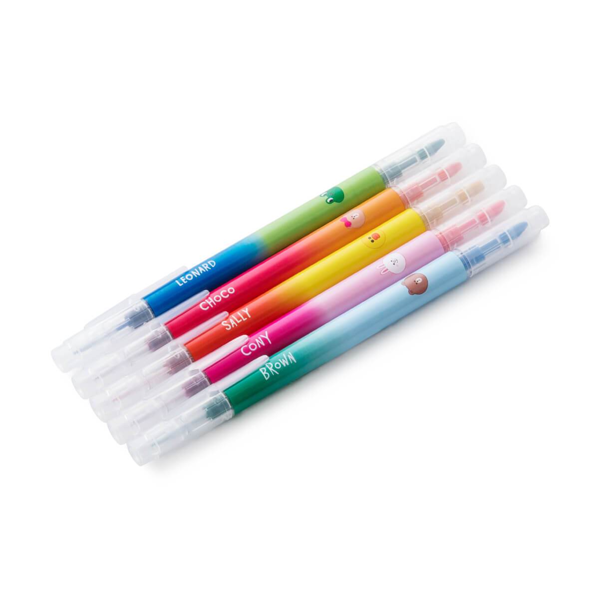 BROWN & FRIENDS Twin Plus Pen 5 pcs