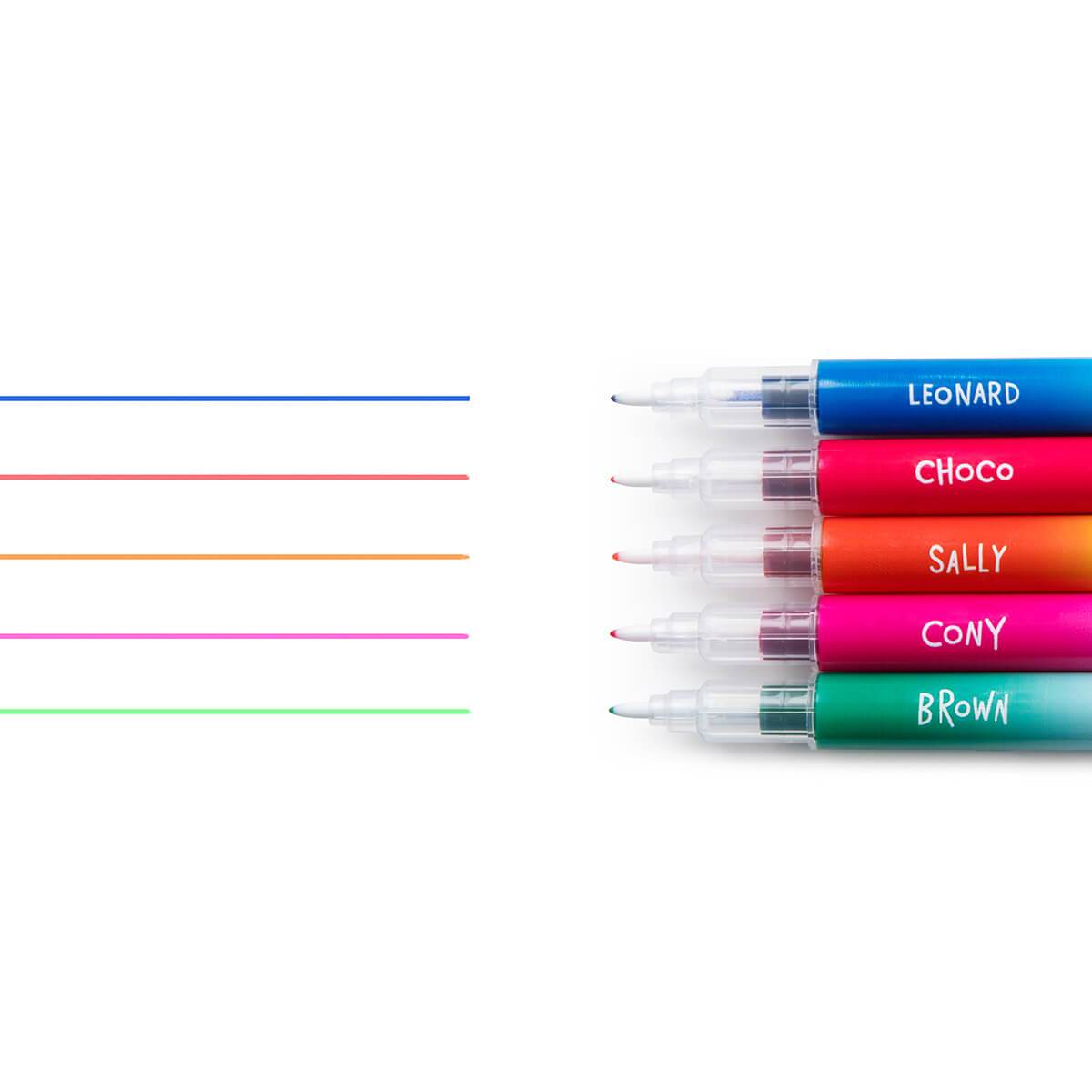 BROWN & FRIENDS Twin Plus Pen 5 pcs