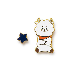 BT21 RJ Universtar Metal Badge 1