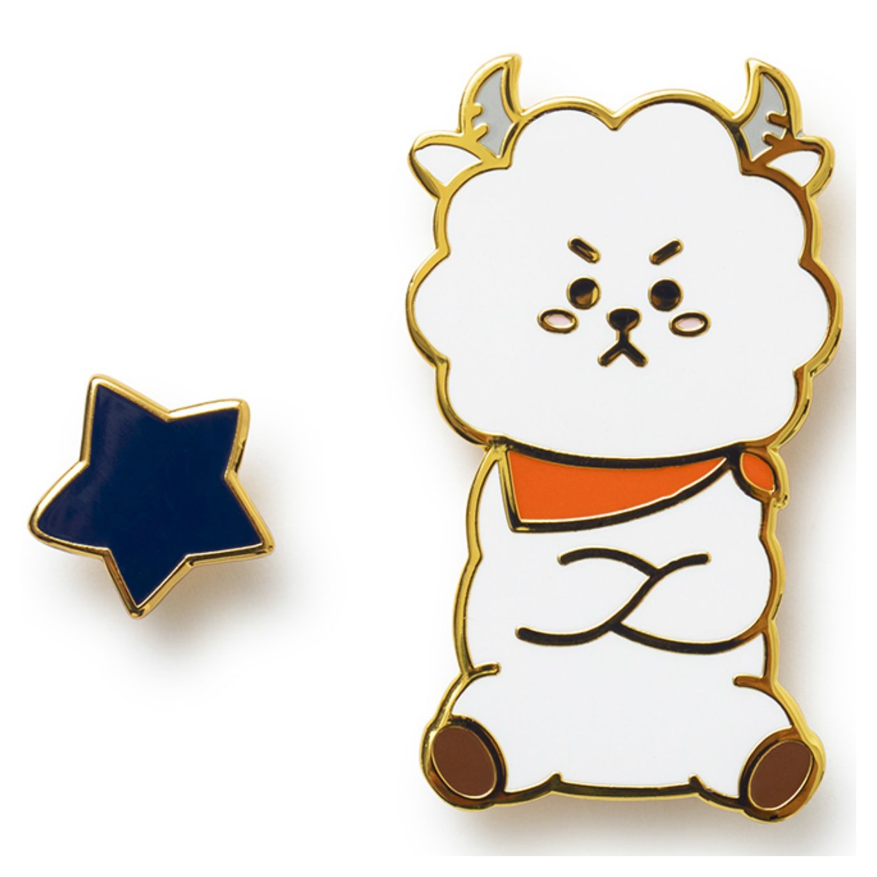 BT21 RJ Universtar Metal Badge 1