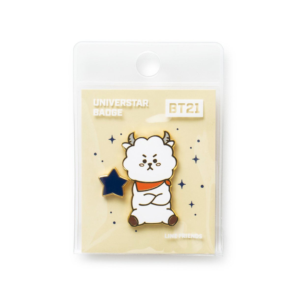 BT21 RJ Universtar Metal Badge 1