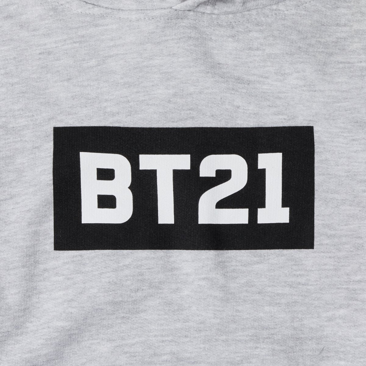 BT21 FACE SLEEVE HOODIE GY