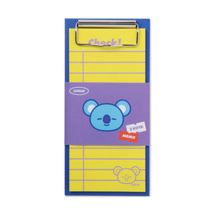 BT21 KOYA Clip board & Note Pad Set