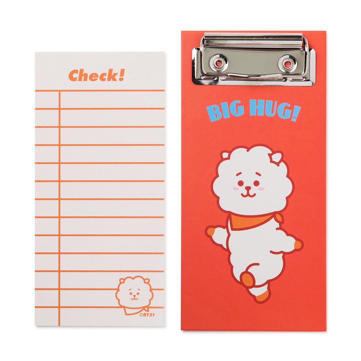 BT21 RJ Clip board & Note Pad Set