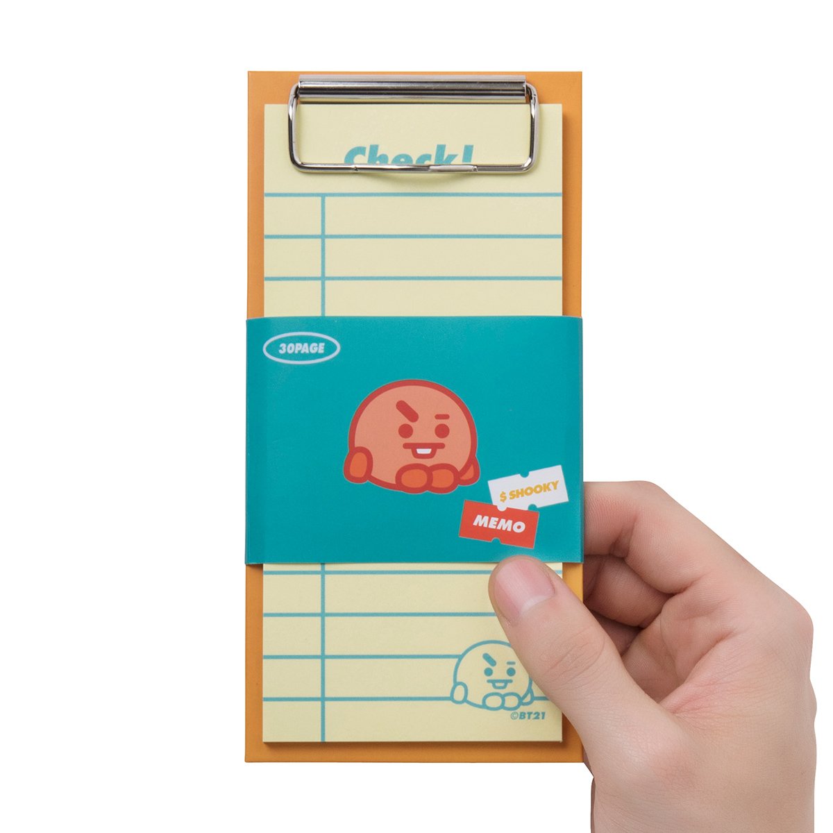 BT21 SHOOKY Clip board & Note Pad Set