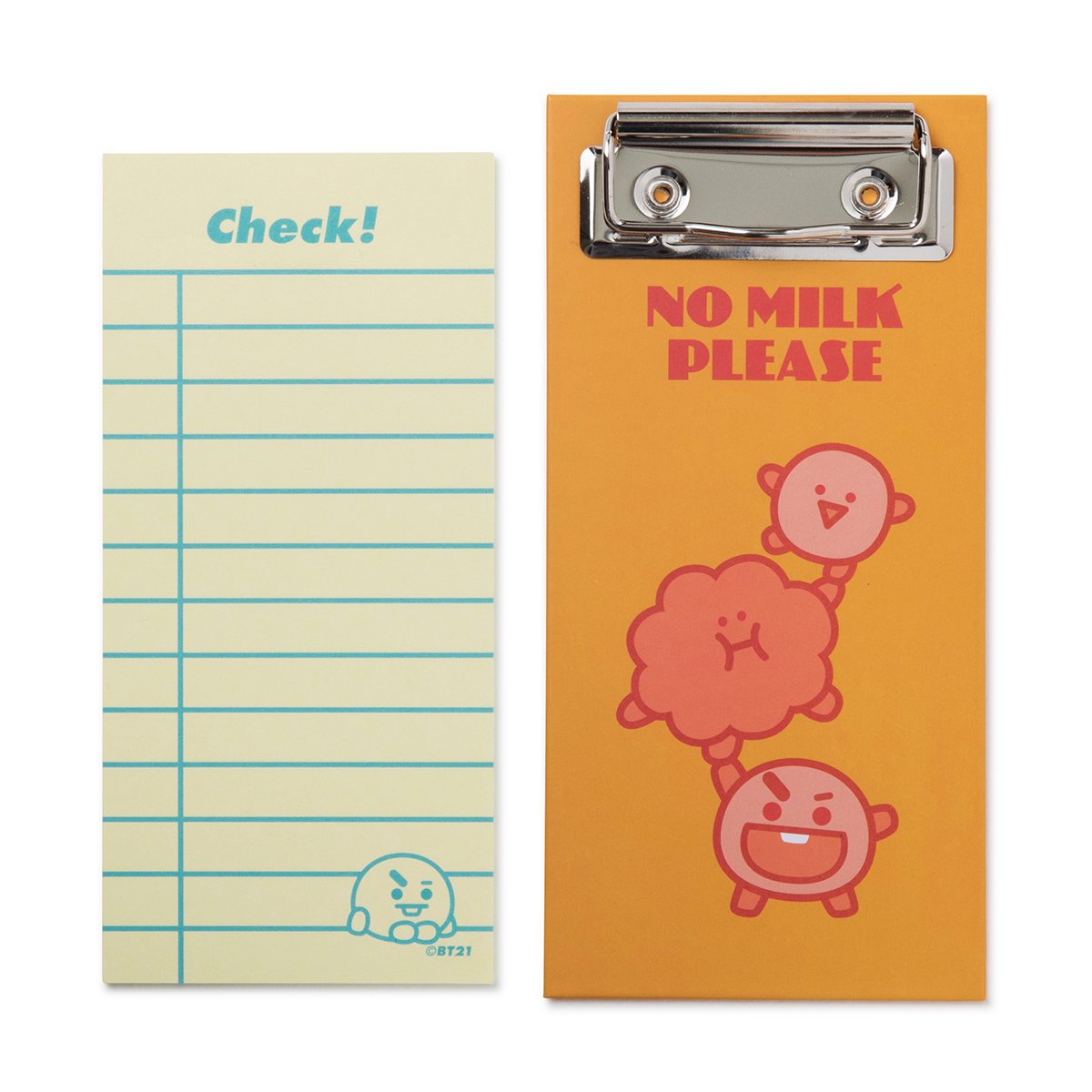 BT21 SHOOKY Clip board & Note Pad Set