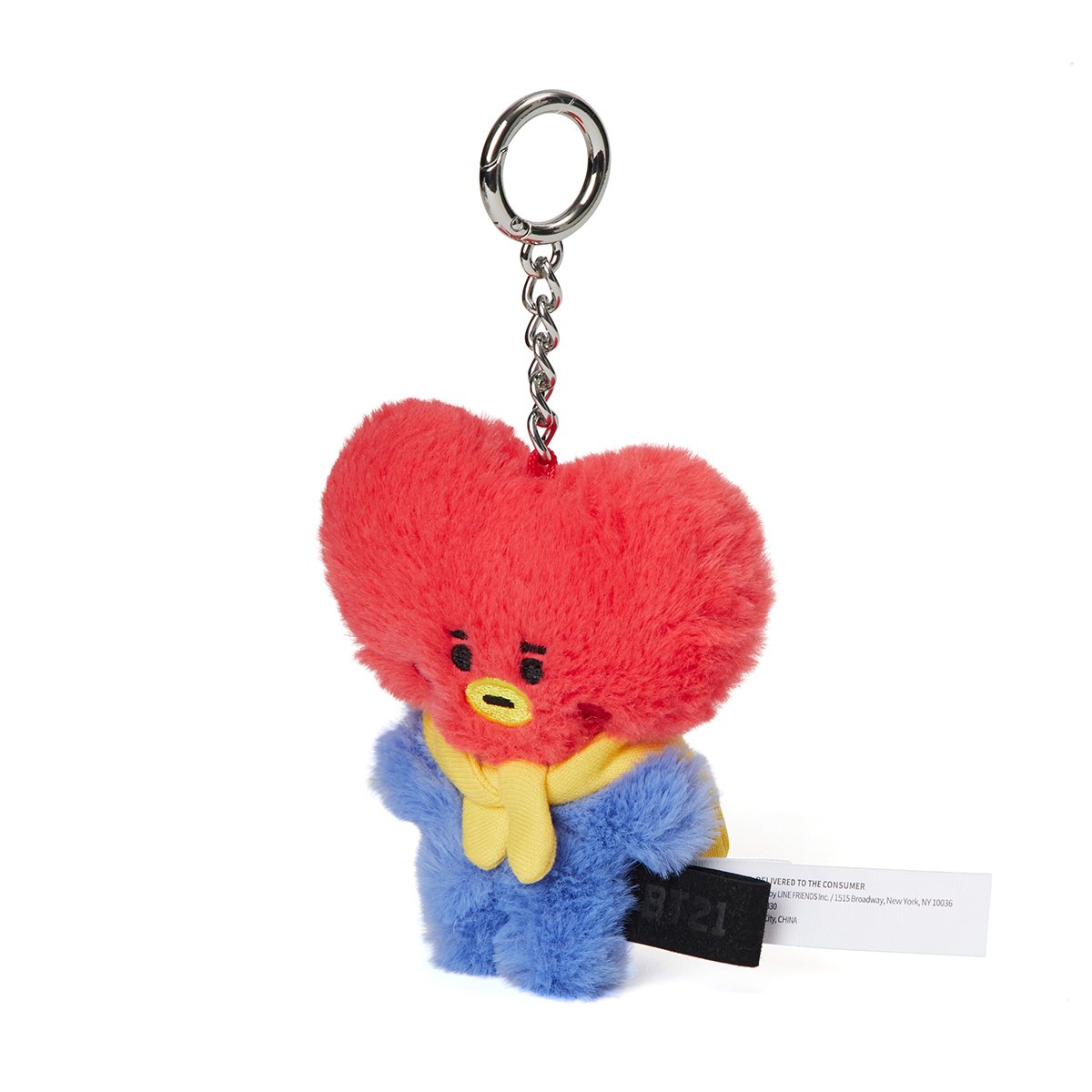 BT21 TATA Baby Flat Fur Doll Keyring 3.9"