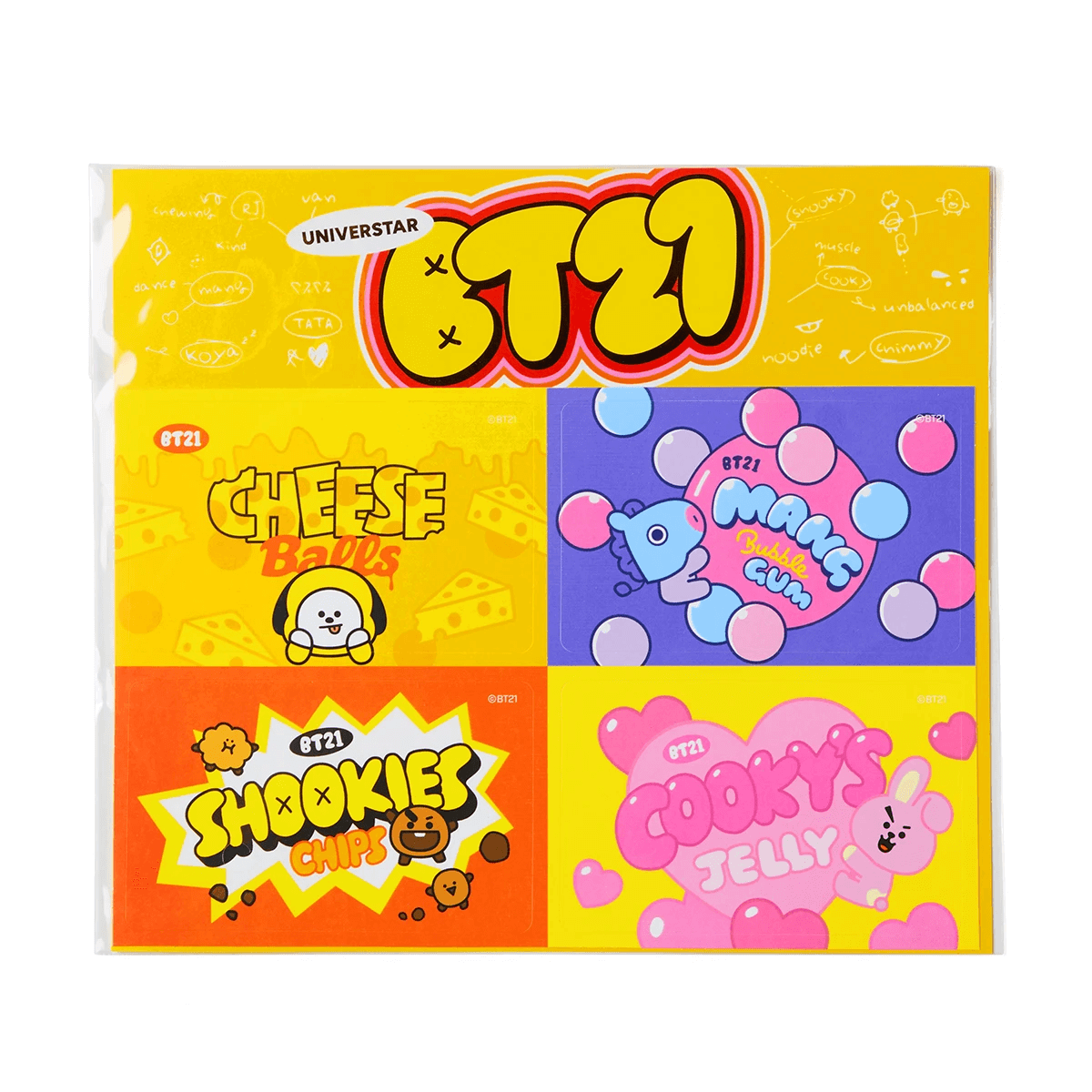 BT21 CHARACTERS Sweet Card Sticker 1